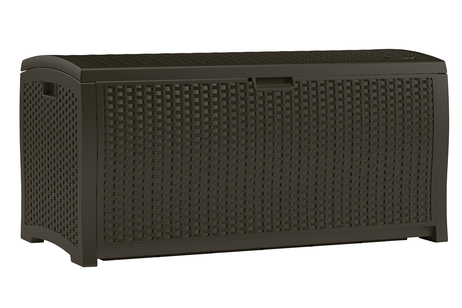 Suncast DBW9200 Mocha Wicker Resin Deck Box