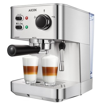 Espresso Machine Aicok, Cappuccino and Latte Coffee Maker