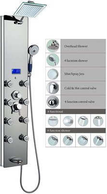 Blue Ocean 52" Aluminum SPA392M Shower Panel